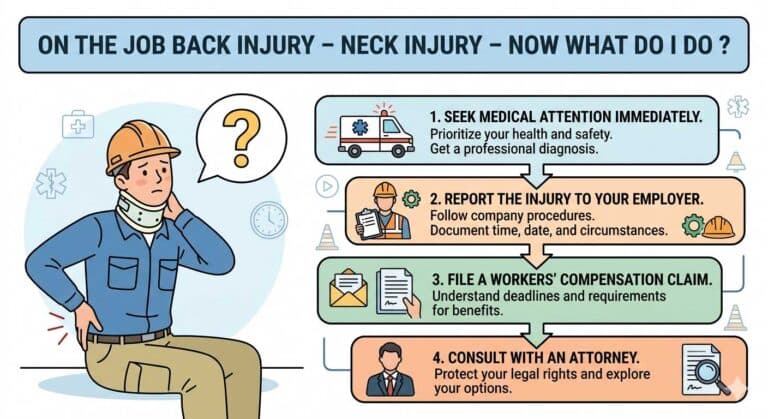 ON THE JOB BACK INJURY – NECK INJURY – NOW WHAT DO I DO ?