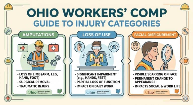 Ohio Workers’ Comp – Amputations, Loss of Use, Facial Disfigurement