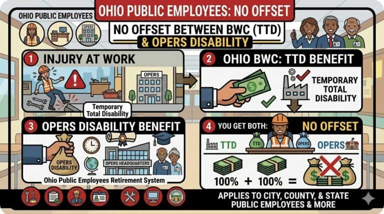 There is No Offset between Ohio Work Comp TTD and OPERS Disability Benefits