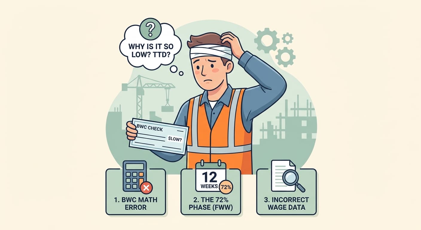 Is Your Ohio Workers’ Comp Check Too Low? 3 Reasons why BWC’s Math is Wrong